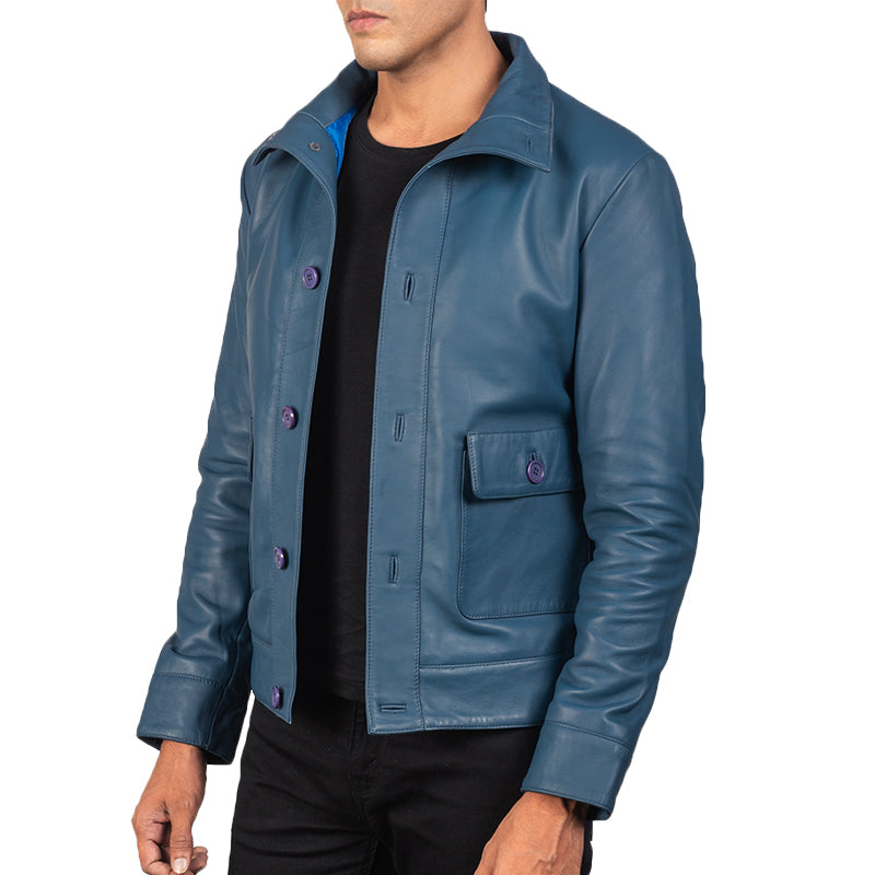 Fashion Men’s Columbus Leather Bomber Jacket