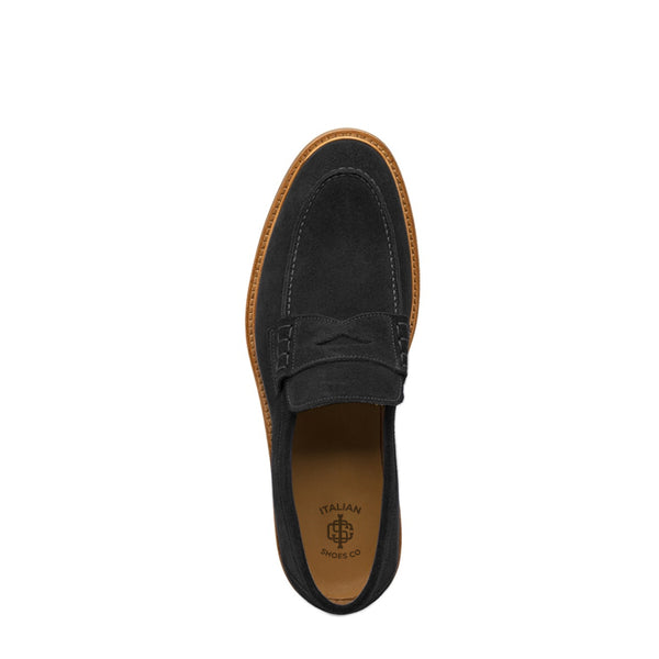 Lucent Step Suede Loafers - Black
