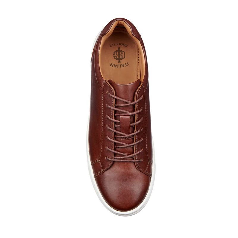 Classic Leather Lace Up Brown Sneaker