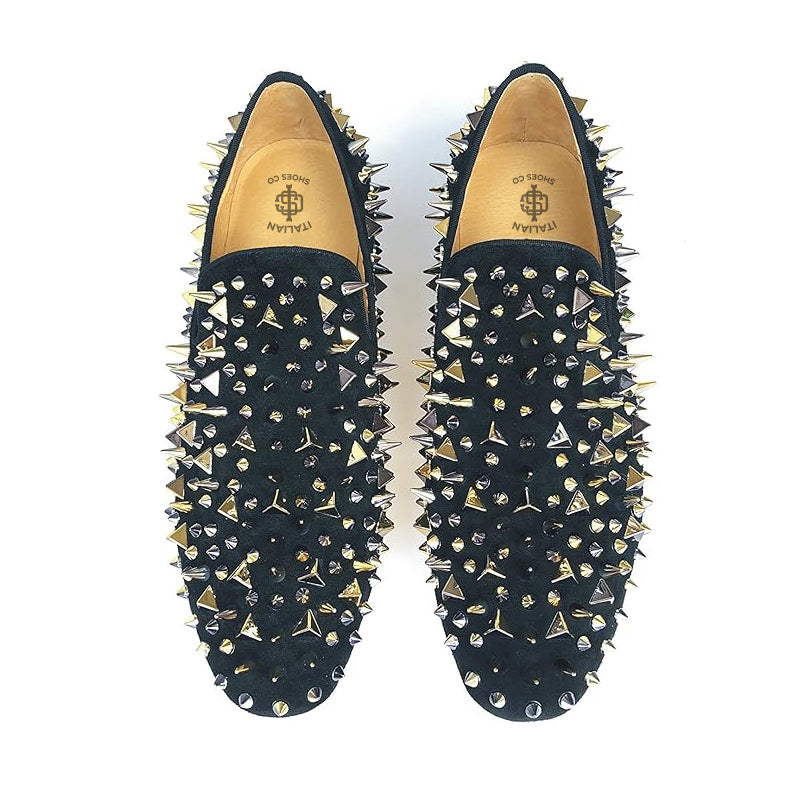 Loafer  Rhinestones Rivets Prom