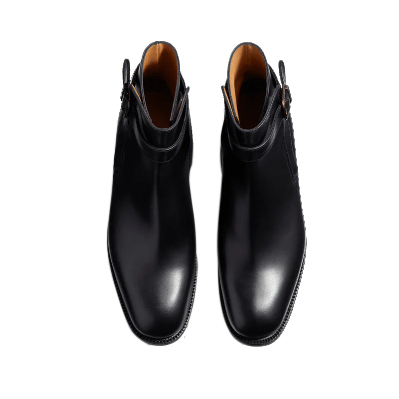 Classic Plain Solid Leather Stylish Jodhpur Boots