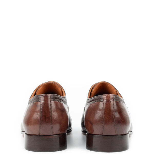 Pure Handmade Leather Textured Oxford Shoe