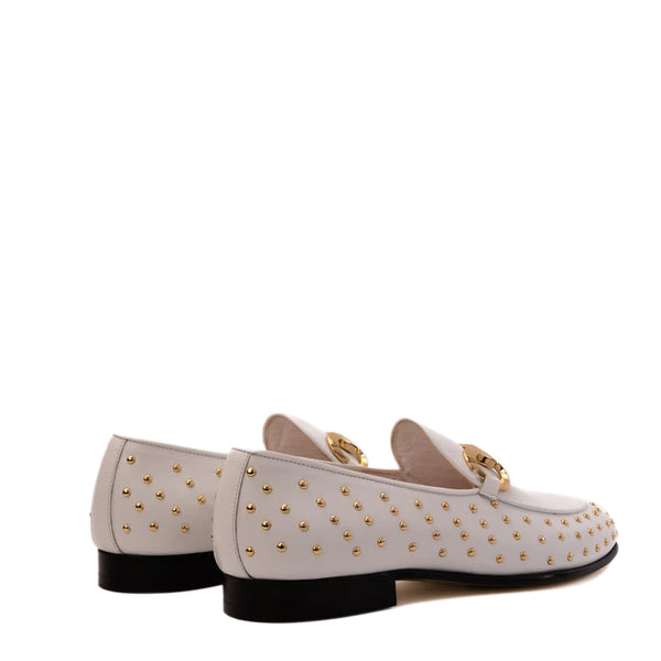 Spike Leather Bit Dress Loafer Men Shoe
