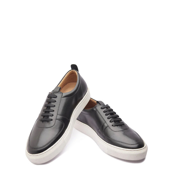 Men Casual Leather Lace Up Sneakers