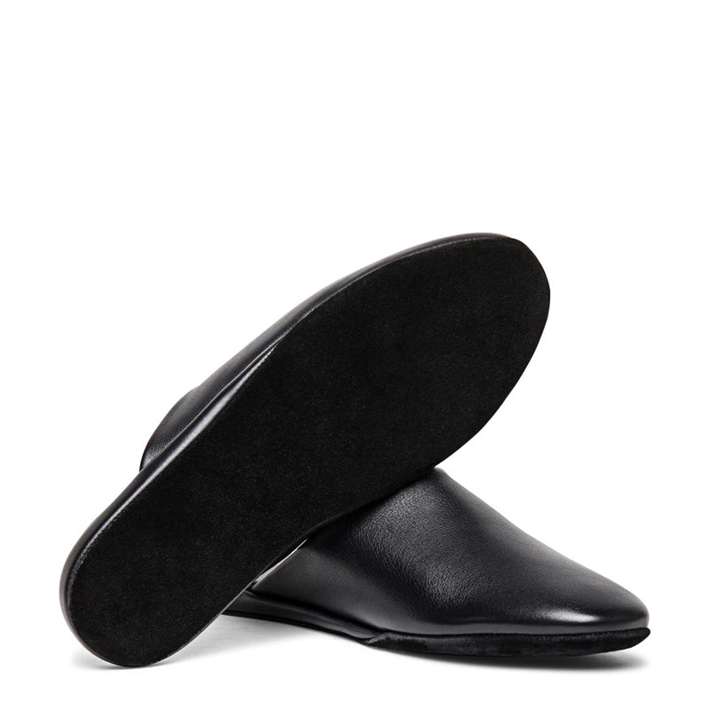 Men Striped Slip-On Leather Slippers