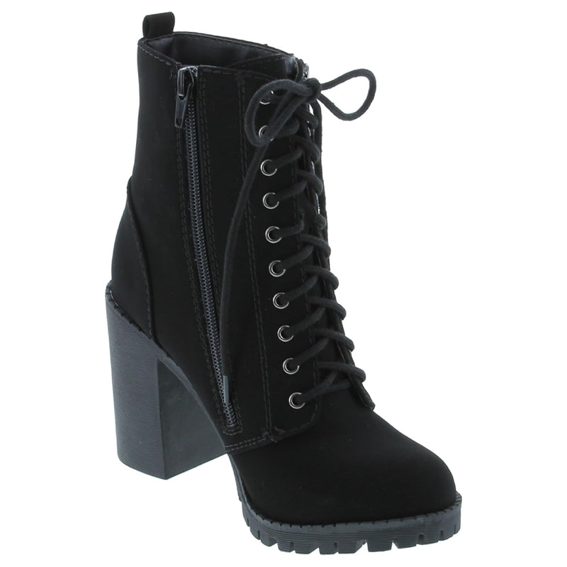 Urban Lace-Up Suede Ankle Boots