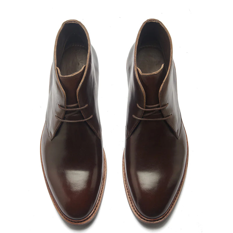 Classic Polished Leather Chukkas Boot