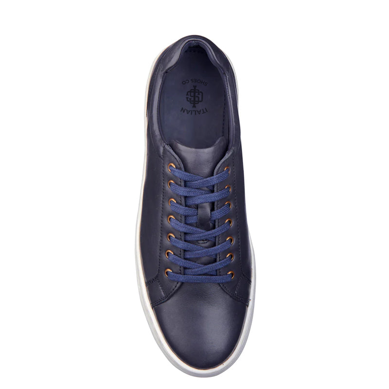 Men Casual Leather Lace-Up Sneakers