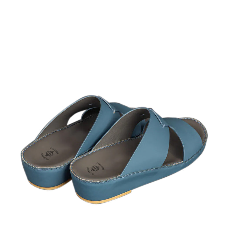 Accented Slip On Comfort Arabic Blue Sandal