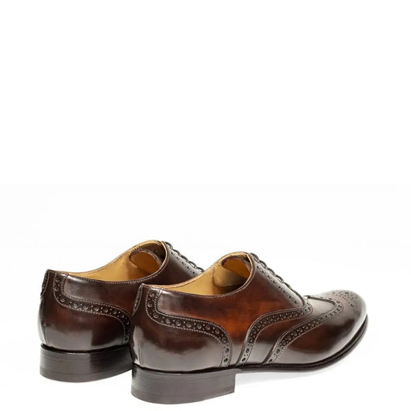 Wingtip Shiny Leather Oxford Tan Shoe