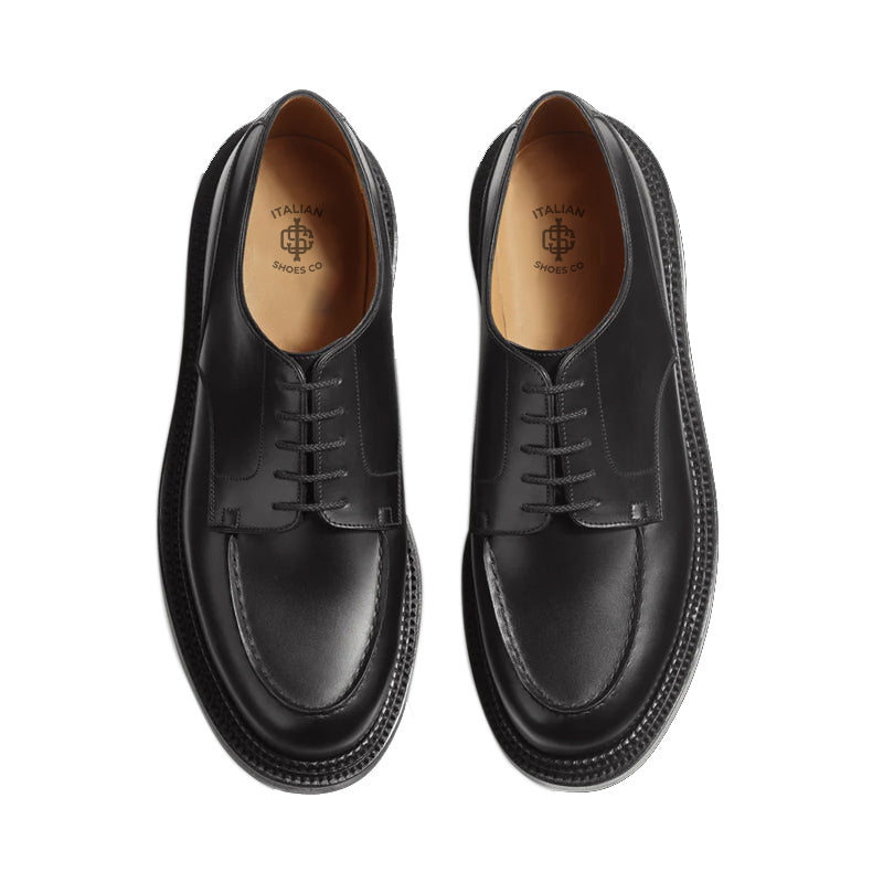 Half Hunt Derby Leather Shoes For Men