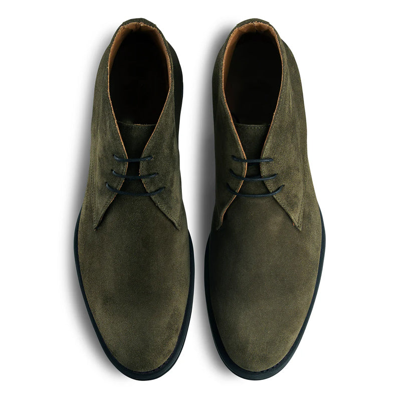 Men Suede Casual Lace-Up Leather Chukkas Boots