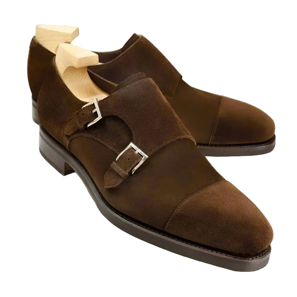 Carob Double Monk Strap Shoe