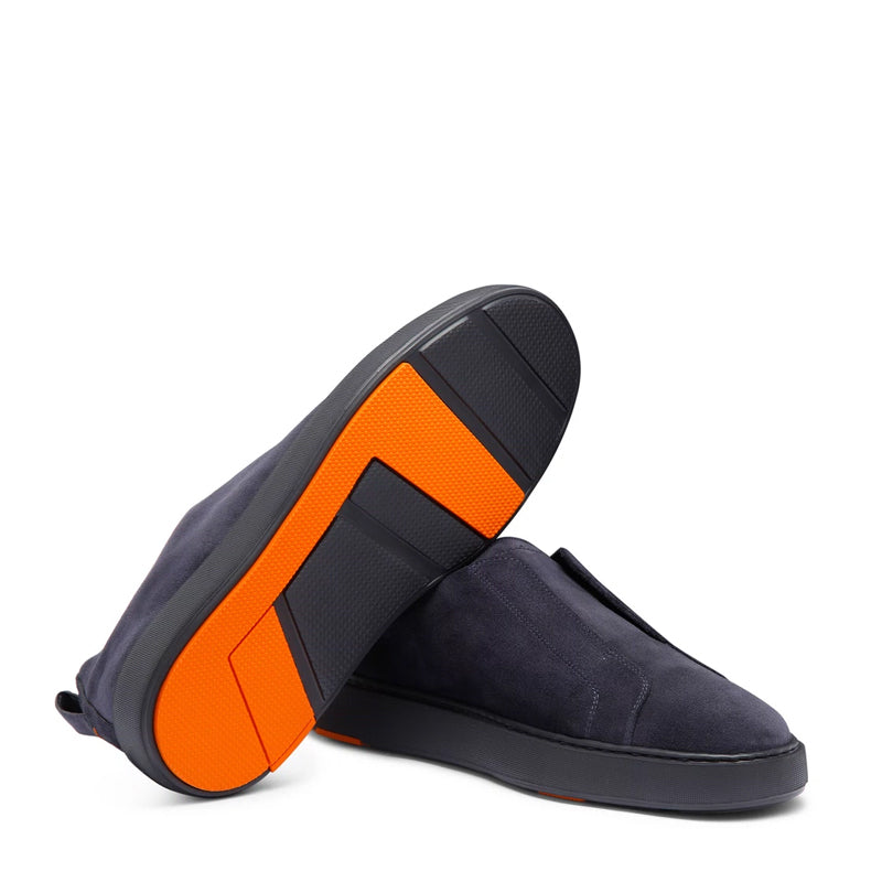 Suede Triple Stitch Slip-On Sneakers For Men