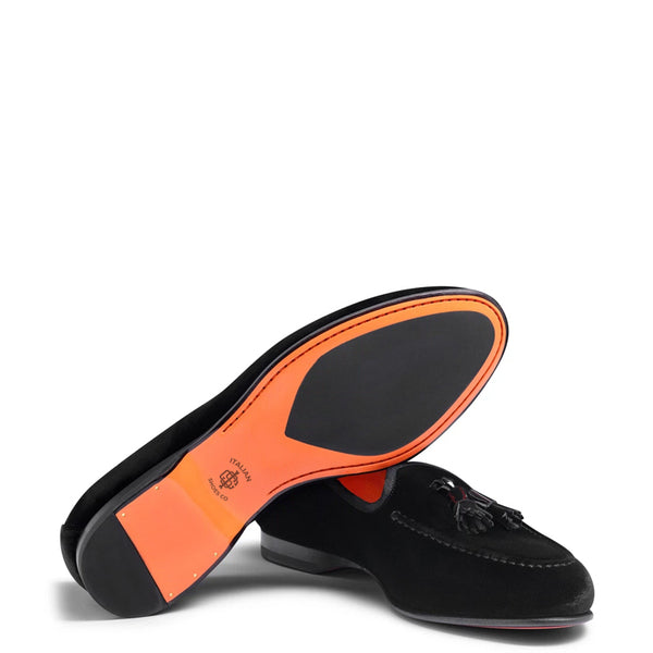 Suede Andrea Velvet Leather Tassel Loafer