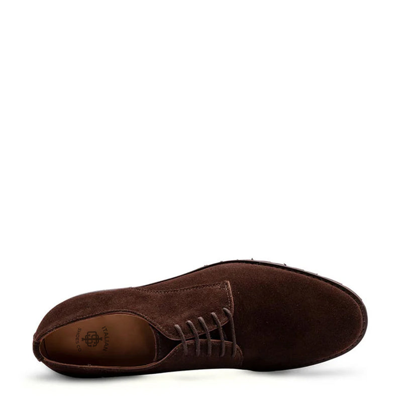 Classic Suede Leather Formal Derby Shoe Brown