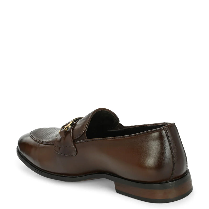 Premium Solid Leather Buckled Loafers