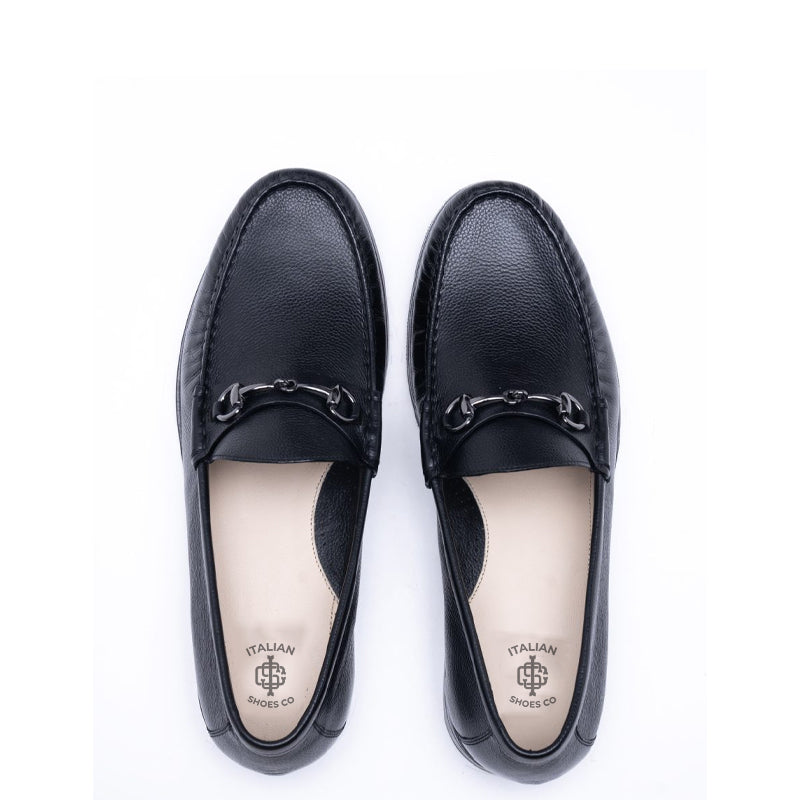 Men Tuscany Buckle Leather Loafers