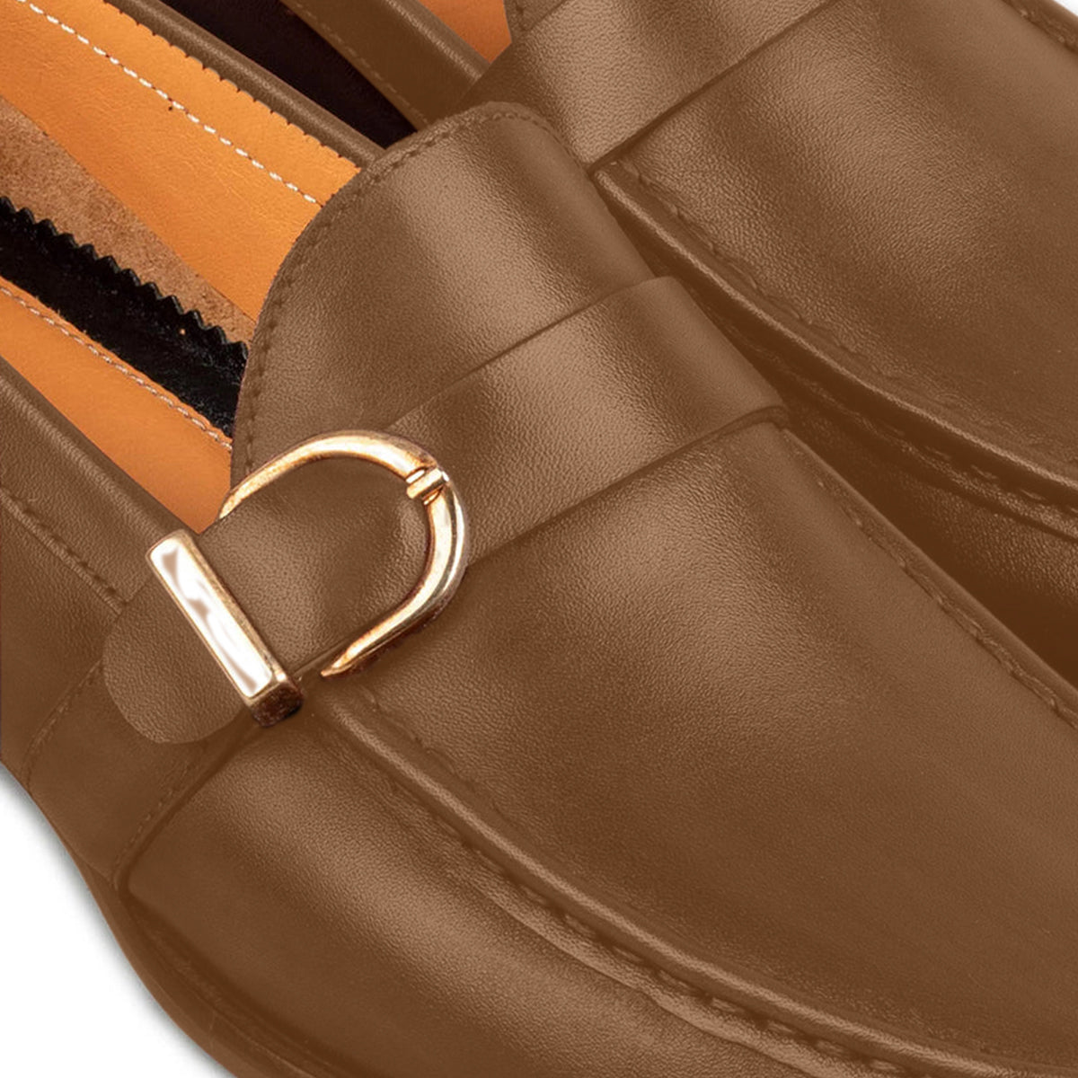 Enzo Brown Single Monk Strap Shoes