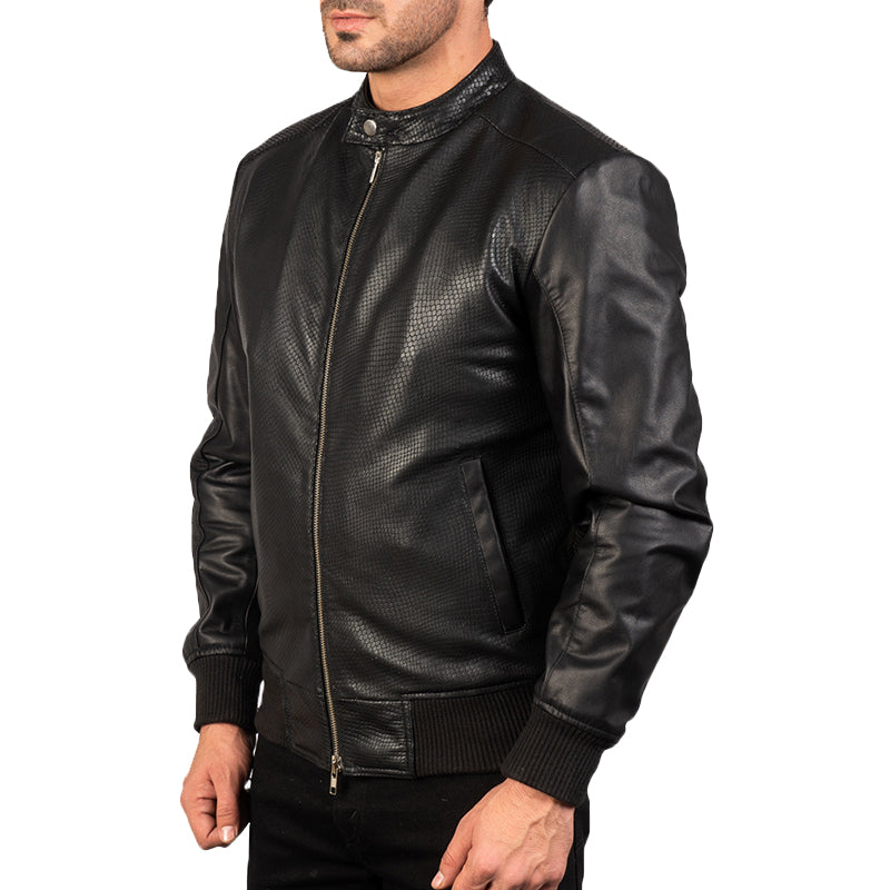 Avan Leather Bomber Jacket For Men