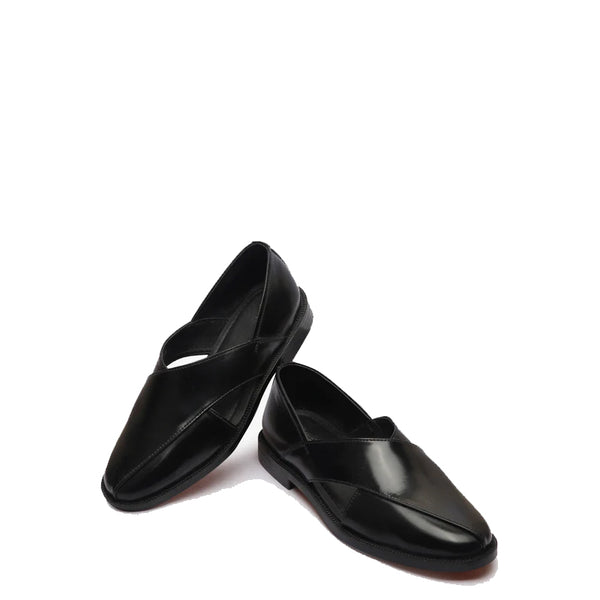 Shiny Leather Closed Comfort Peshawari Sandal