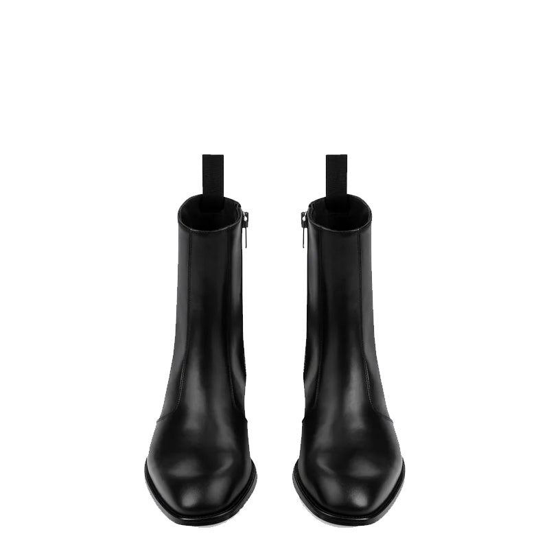 Side Zip Boot Black Leather