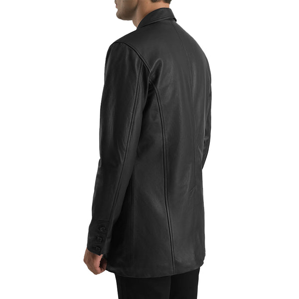 Voxen Leather Blazer - Black