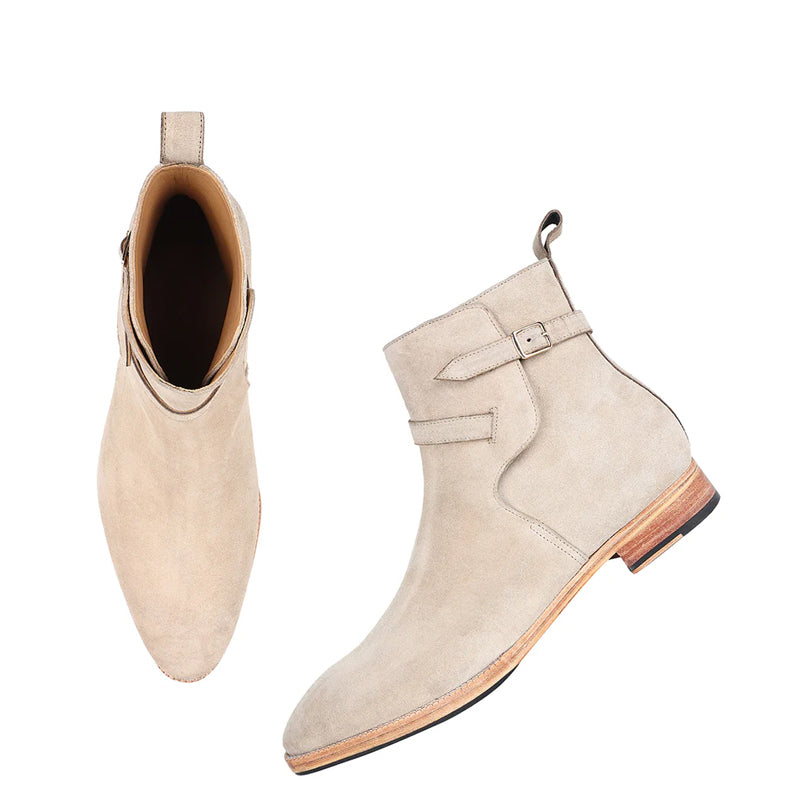 Men Suede Handmade Leather Jodhpur Ankle Boot Tan