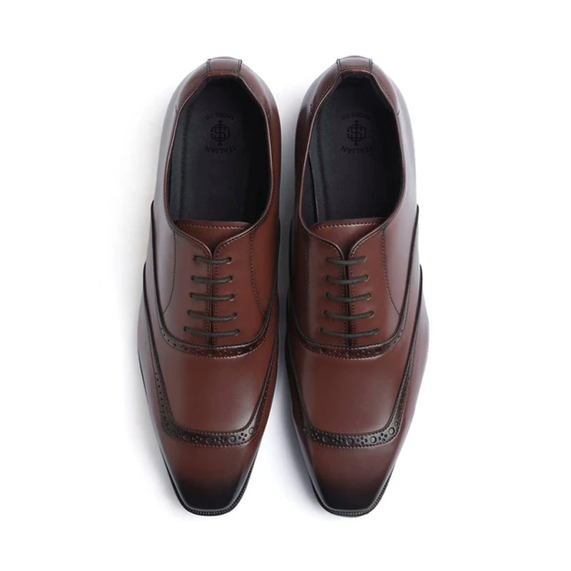 Premium Classic Design Italian Leather Oxford Shoe Black