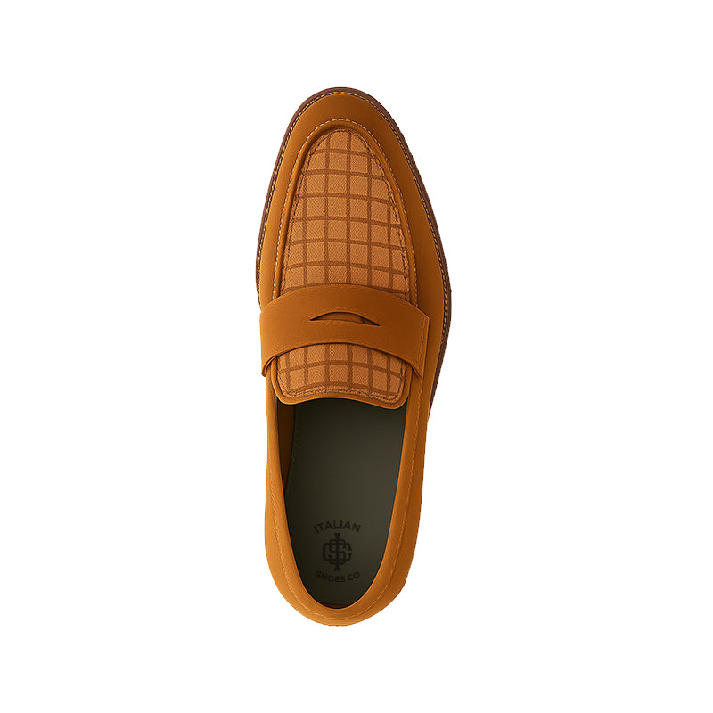 Suede Royale Leather Printed Black Loafer