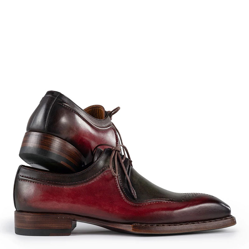 Leather Lace-Up Derby Shoes For Men