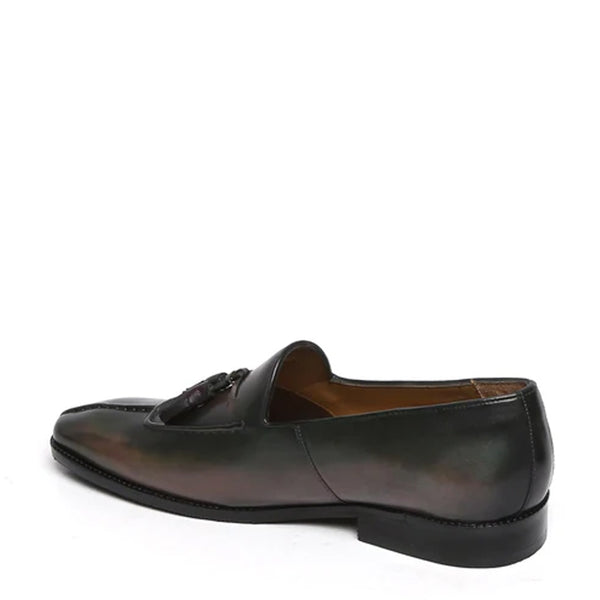 Leather Slip On Formal Tassel Tan Loafer