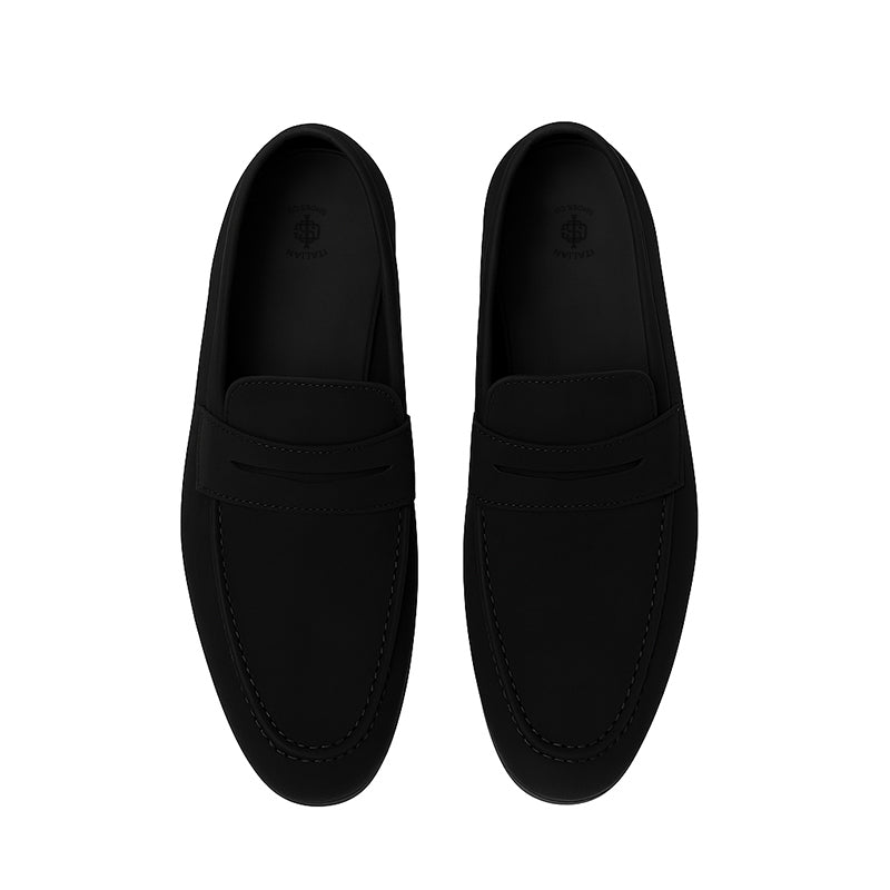 Men s Handcrafted Suede Leather Bow Penny Loafer