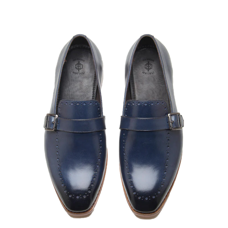 HandCrafted Leather Buckled Loafers For Men