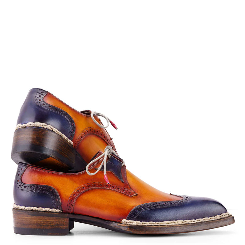 Leather Wingtip Derby Shoes For Men