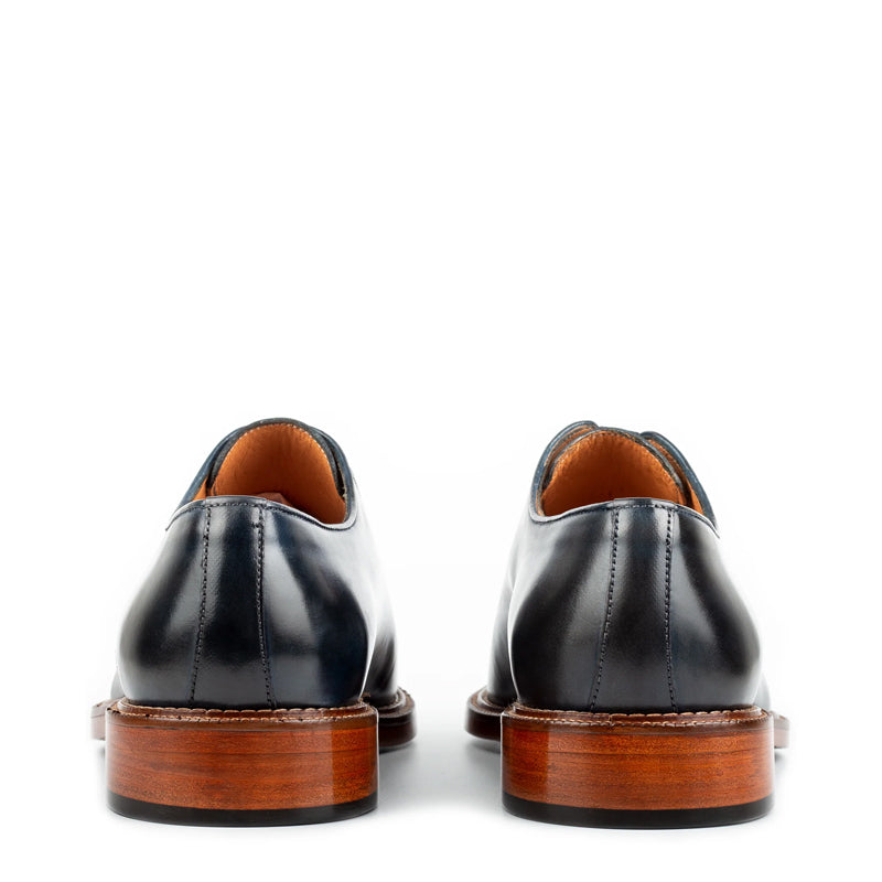 Pure Leather Handmade Wholecut Oxford Shoe Dark Blue