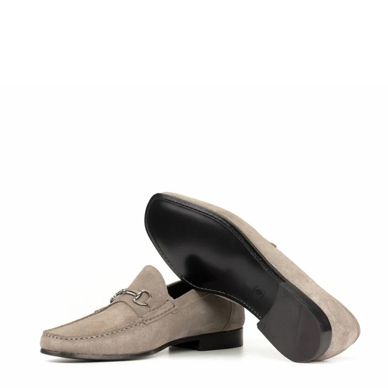 Men Suede Slip-On Casual Loafers With Buckle