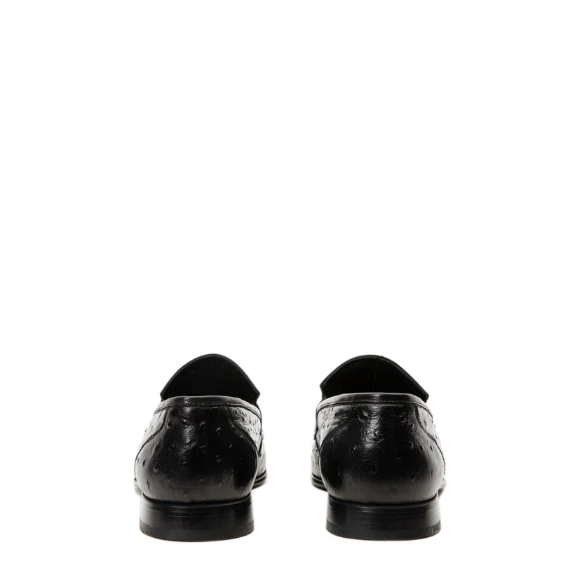 Black Leather Dress Loafer Men Shoe