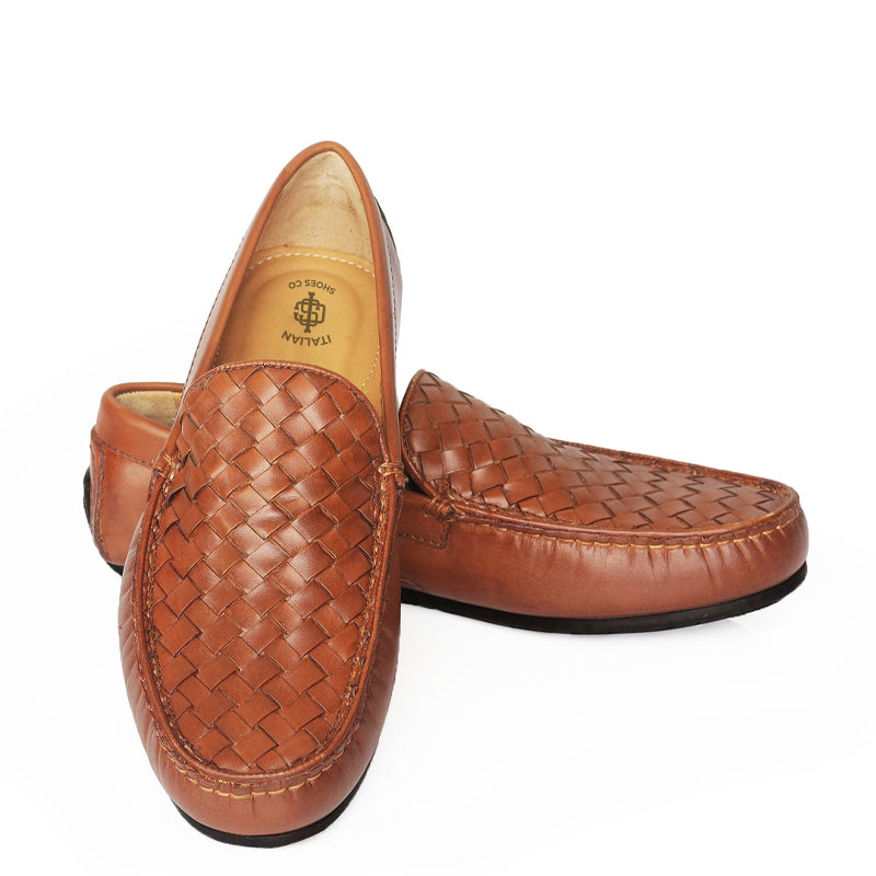 Men Solid Casual Leather Tan Loafer