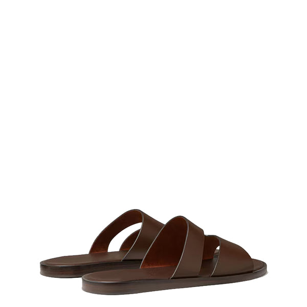 Stylish Double Strap Leather Daily Wear Slipper