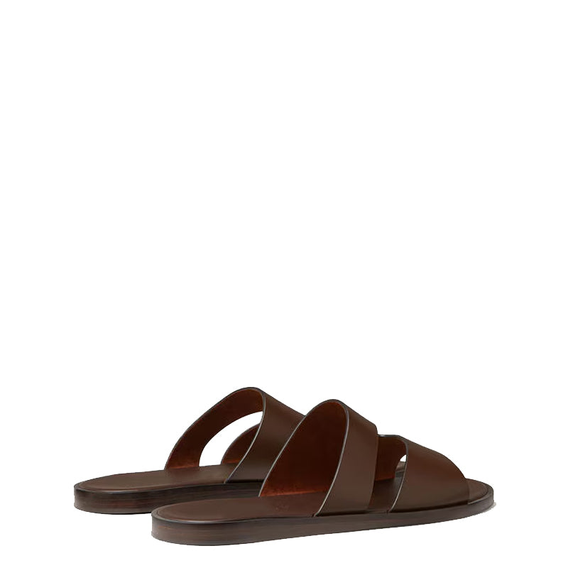 Stylish Double Strap Leather Daily Wear Sandals
