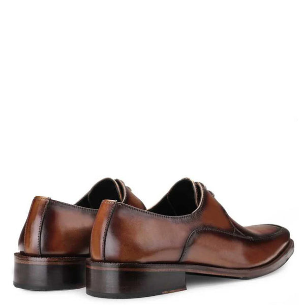 Men Classic Design Solid Leather Formal Derby Shoes