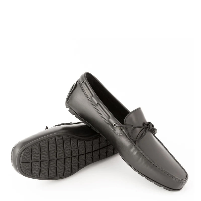 Patent Slip On Leather Black Loafer