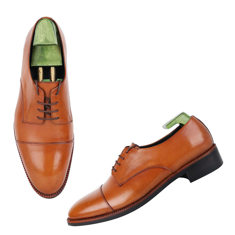 Patina Captoe Classic Derby Shoes