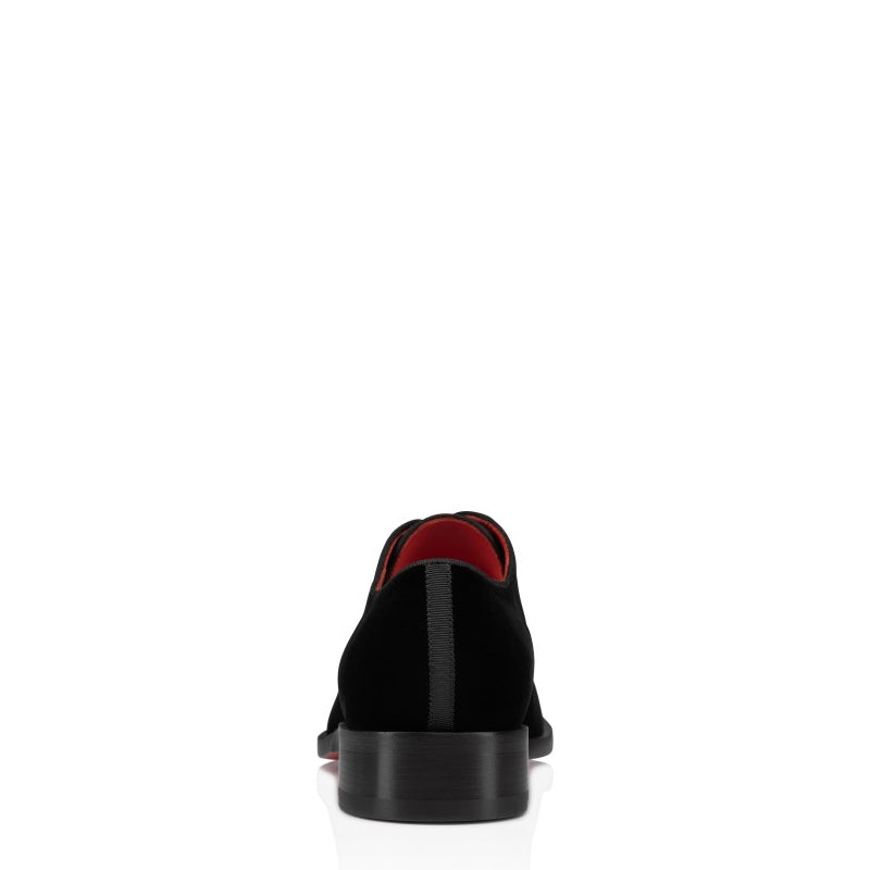 Men Suede Velvet Leather Black Derby Shoe