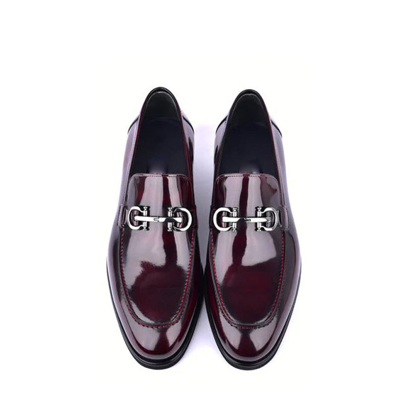 Marble Calf Leather Formal Loafers