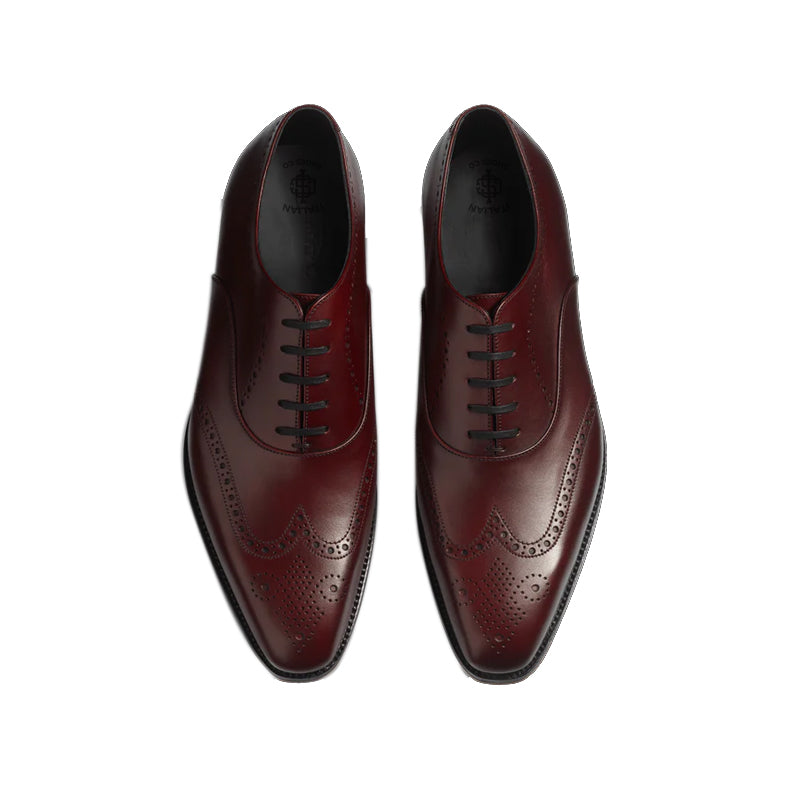 Fusain Perforated Oxford Leather Shoes