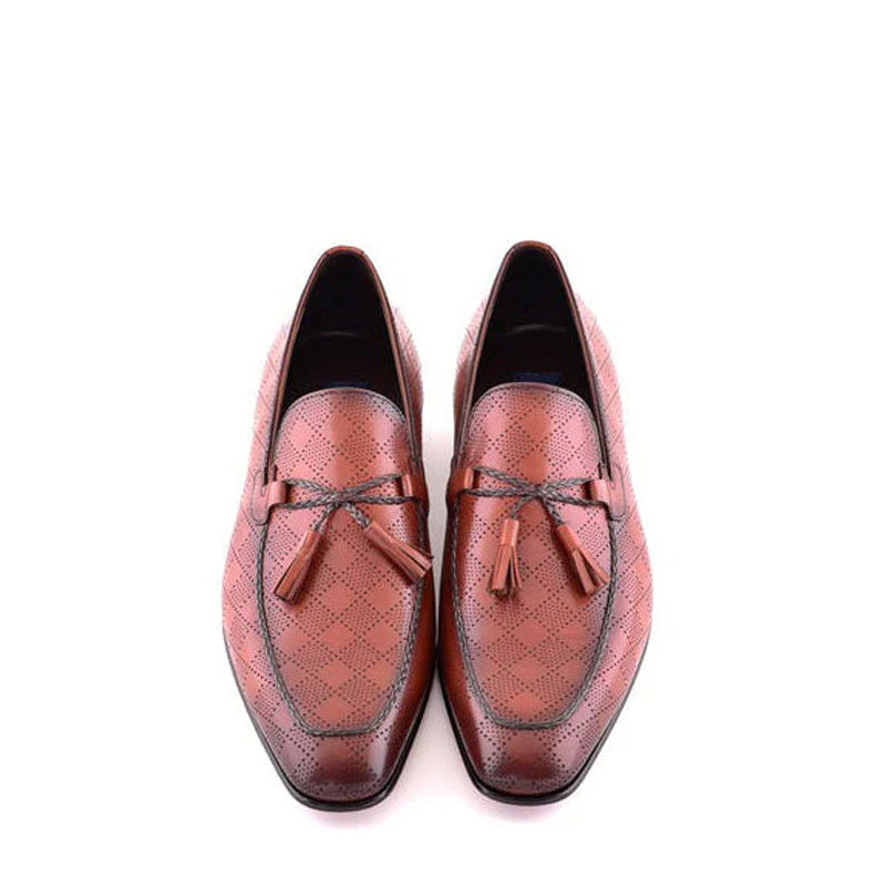 Tassel-Trimmed Calfskin Loafers