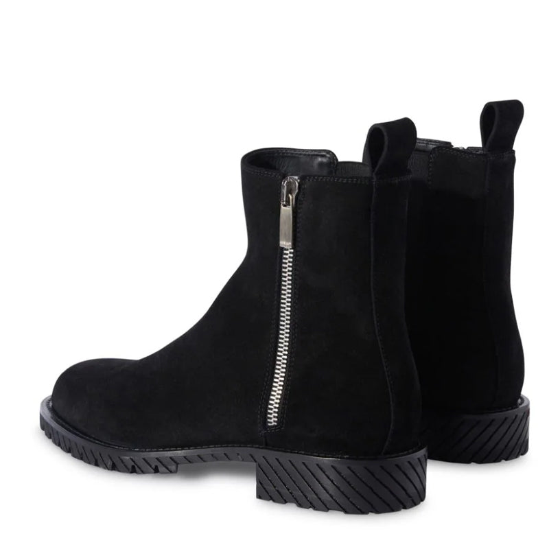 Round Toe Suede Ankle Boots