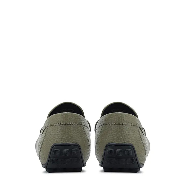 Men Textured Leather Driving Loafer